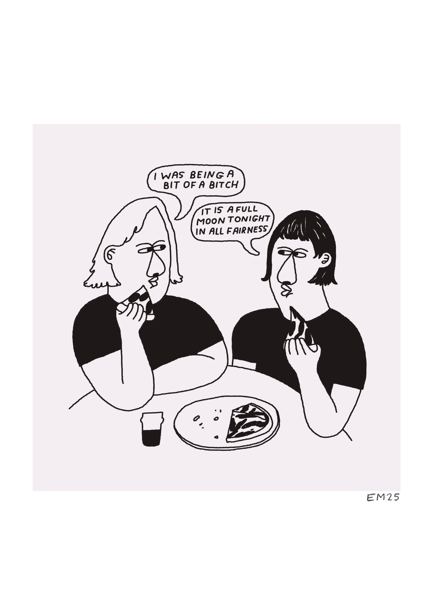 A5 Full Moon Print