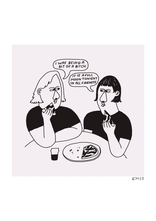 A5 Full Moon Print